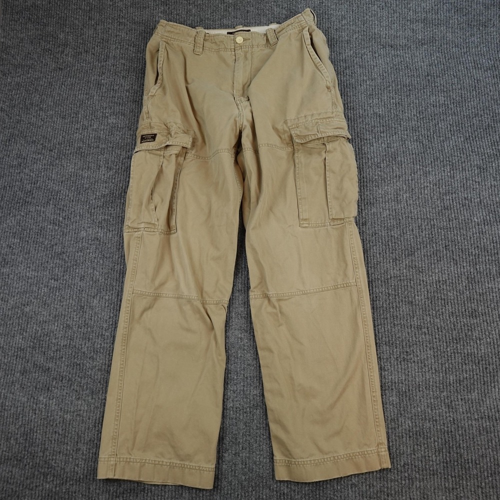 Abercrombie & Fitch Paratrooper Cargo Pants Mens 32x30 Beige Baggy